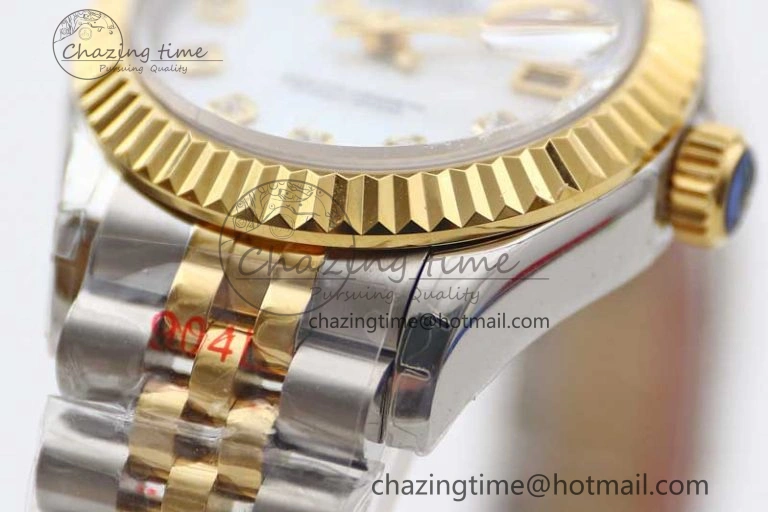 Datejust 28mm 279179 SS YG TWF Best Edition White Diamonds Markers Dial on SS YG Jubilee Bracelet NH05