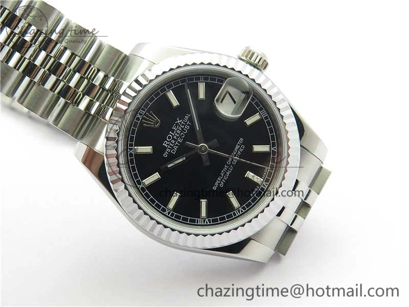 Datejust 31mm 178274 SS GSF Best Edition Black Stick Markers Dial on SS Jubilee Bracelet SEIKO NH05A
