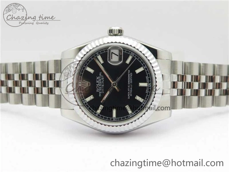 Datejust 31mm 178274 SS GSF Best Edition Black Stick Markers Dial on SS Jubilee Bracelet SEIKO NH05A