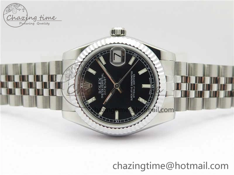Datejust 31mm 178274 SS GSF Best Edition Black Stick Markers Dial on SS Jubilee Bracelet SEIKO NH05A