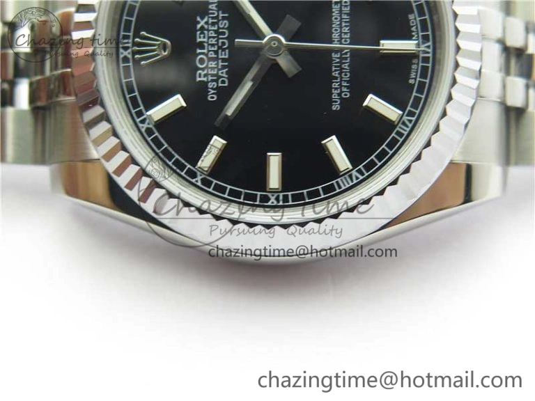 Datejust 31mm 178274 SS GSF Best Edition Black Stick Markers Dial on SS Jubilee Bracelet SEIKO NH05A