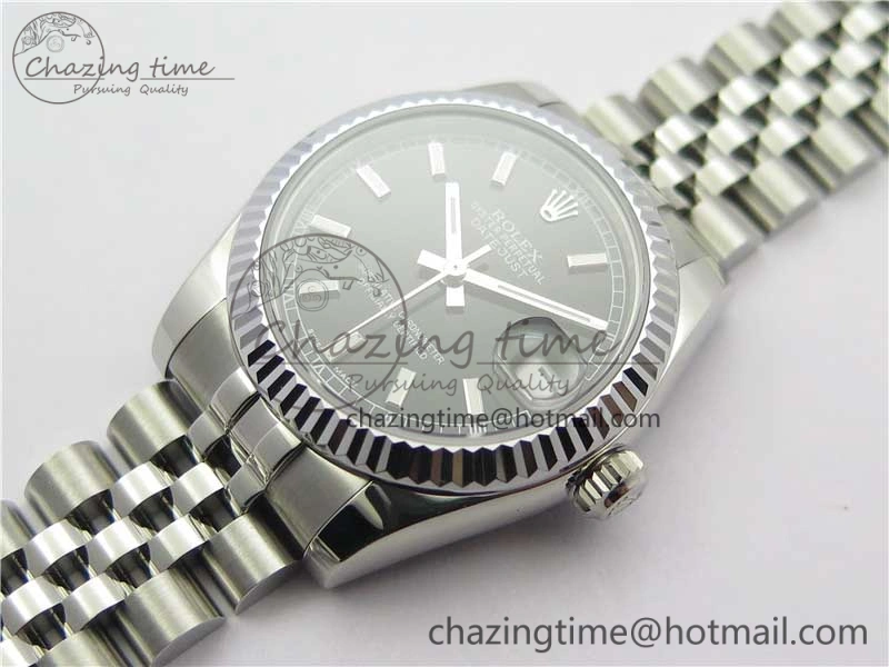 Datejust 31mm 178274 SS GSF Best Edition Black Stick Markers Dial on SS Jubilee Bracelet SEIKO NH05A