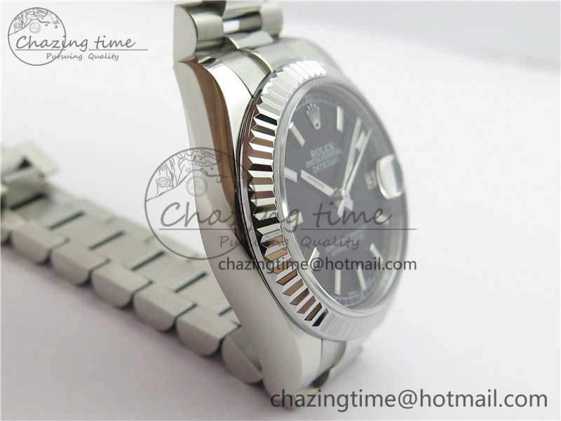 Datejust 31mm 178274 SS GSF Best Edition Black Stick Markers Dial on SS President Bracelet SEIKO NH05A