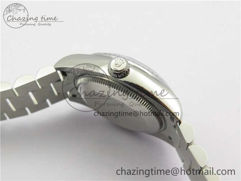 Datejust 31mm 178274 SS GSF Best Edition Blue Crystal Markers Dial on SS President Bracelet SEIKO NH05A