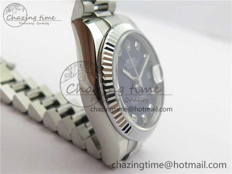 Datejust 31mm 178274 SS GSF Best Edition Blue Crystal Markers Dial on SS President Bracelet SEIKO NH05A