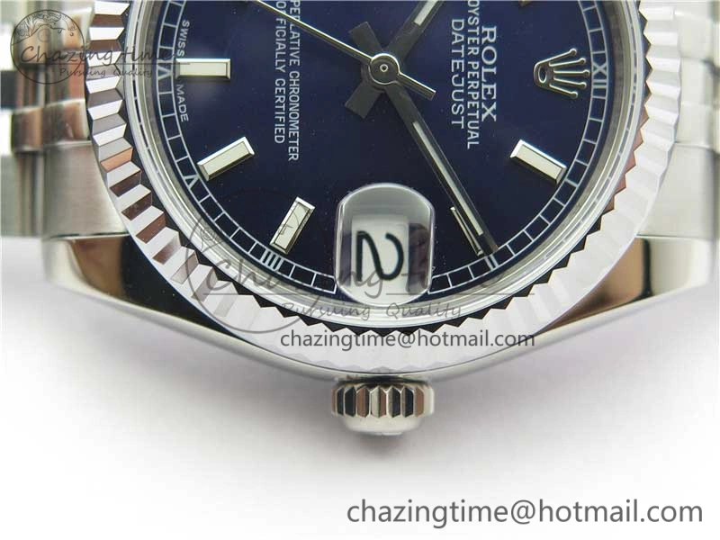 Datejust 31mm 178274 SS GSF Best Edition Blue Stick Markers Dial on SS Jubilee Bracelet SEIKO NH05A