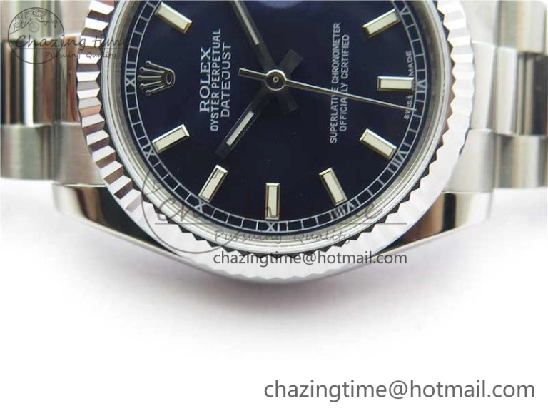 Datejust 31mm 178274 SS GSF Best Edition Blue Stick Markers Dial on SS President Bracelet SEIKO NH05A