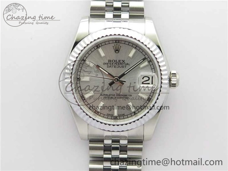 Datejust 31mm 178274 SS GSF Best Edition Silver Stick Markers Dial on SS Jubilee Bracelet SEIKO NH05A