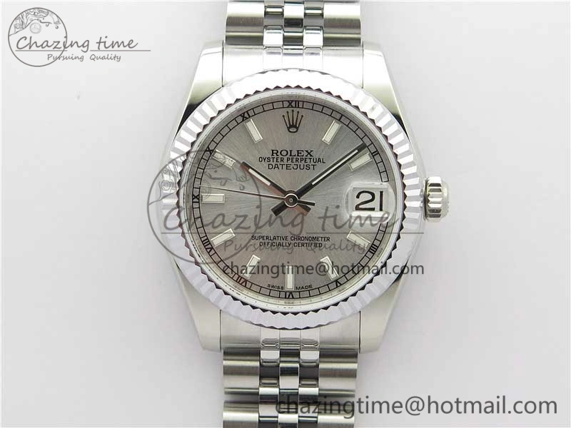 Datejust 31mm 178274 SS GSF Best Edition Silver Stick Markers Dial on SS Jubilee Bracelet SEIKO NH05A