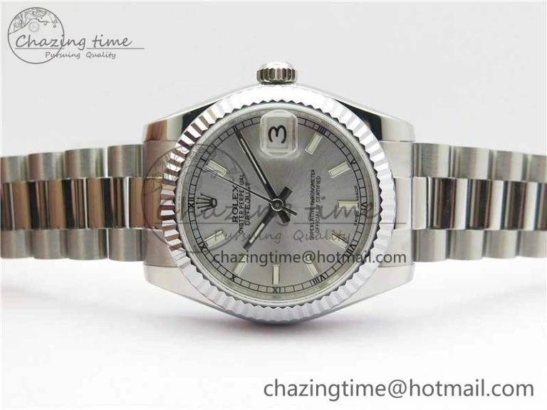 Datejust 31mm 178274 SS GSF Best Edition Silver Stick Markers Dial on SS President Bracelet SEIKO NH05A