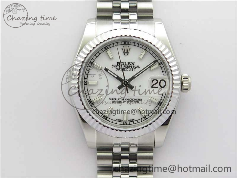 Datejust 31mm 178274 SS GSF Best Edition White Stick Markers Dial on SS Jubilee Bracelet SEIKO NH05A