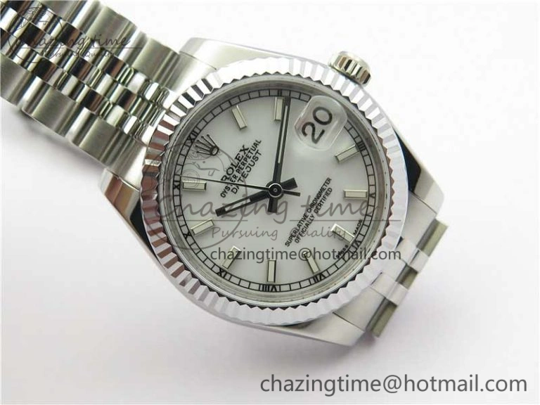 Datejust 31mm 178274 SS GSF Best Edition White Stick Markers Dial on SS Jubilee Bracelet SEIKO NH05A