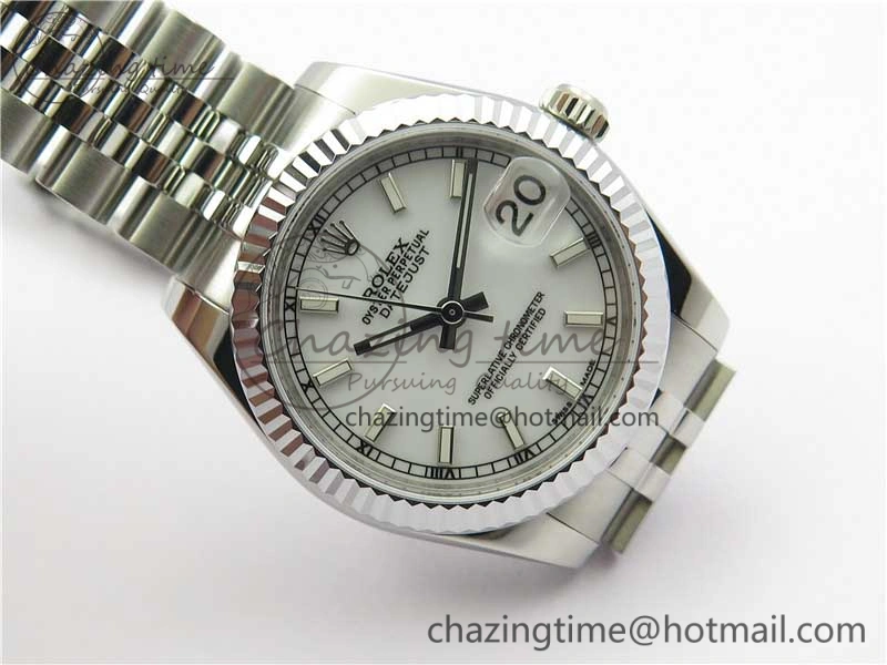 Datejust 31mm 178274 SS GSF Best Edition White Stick Markers Dial on SS Jubilee Bracelet SEIKO NH05A