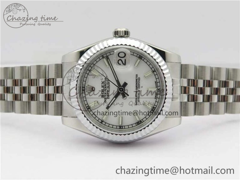Datejust 31mm 178274 SS GSF Best Edition White Stick Markers Dial on SS Jubilee Bracelet SEIKO NH05A