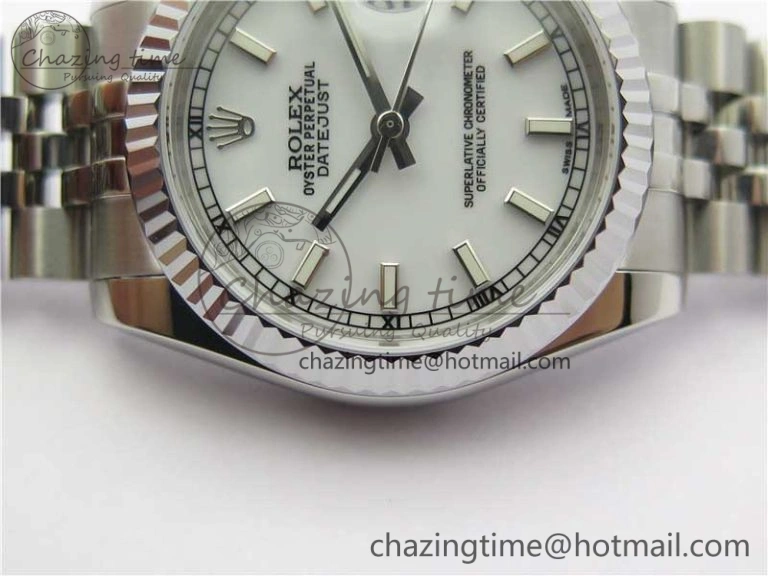 Datejust 31mm 178274 SS GSF Best Edition White Stick Markers Dial on SS Jubilee Bracelet SEIKO NH05A