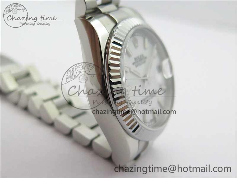 Datejust 31mm 178274 SS GSF Best Edition White Stick Markers Dial on SS President Bracelet SEIKO NH05A