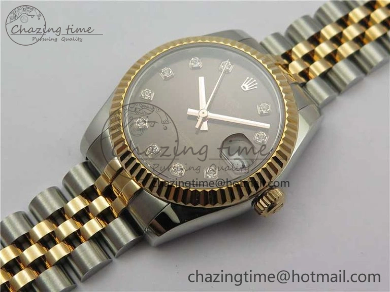 Datejust 31mm 178274 SS RG GSF Best Edition Brown Crystal Markers Dial on SS RG Jubilee Bracelet SEIKO NH05A