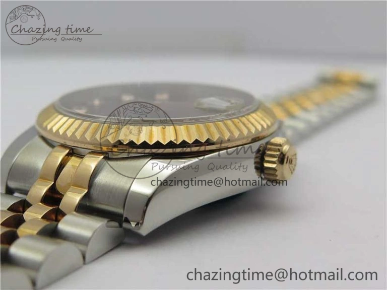 Datejust 31mm 178274 SS RG GSF Best Edition Brown Crystal Markers Dial on SS RG Jubilee Bracelet SEIKO NH05A