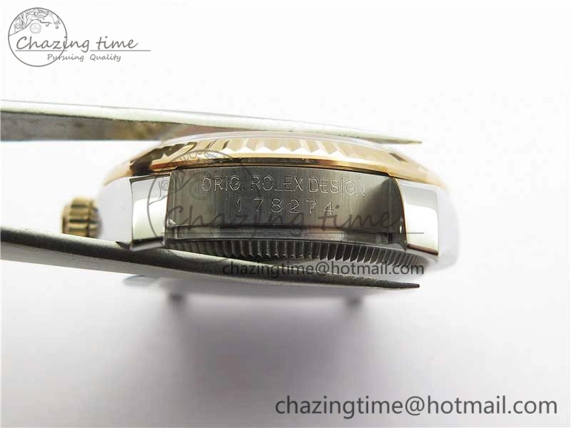 Datejust 31mm 178274 SS RG GSF Best Edition Brown Crystal Markers Dial on SS RG President Bracelet SEIKO NH05A