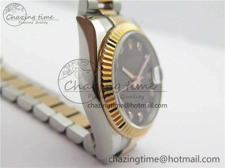 Datejust 31mm 178274 SS RG GSF Best Edition Brown Crystal Markers Dial on SS RG President Bracelet SEIKO NH05A