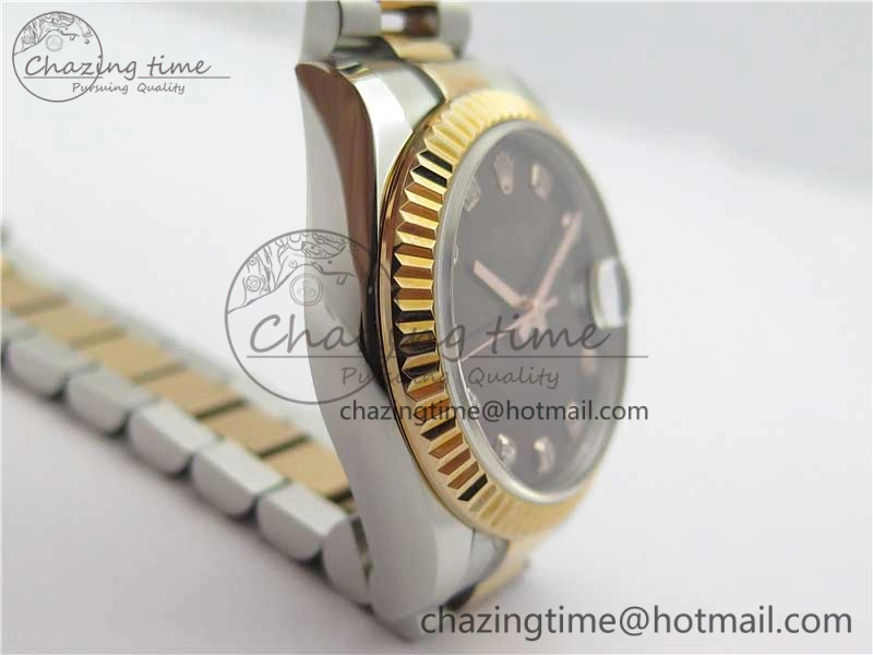 Datejust 31mm 178274 SS RG GSF Best Edition Brown Crystal Markers Dial on SS RG President Bracelet SEIKO NH05A