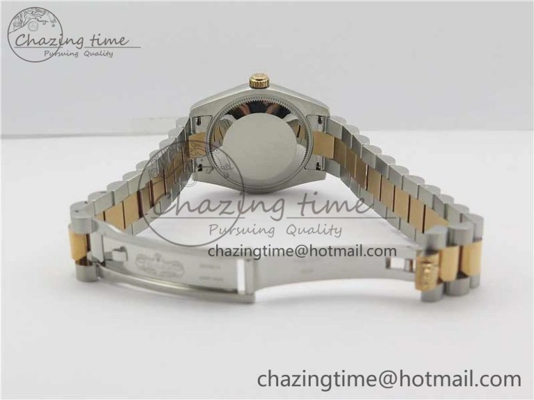 Datejust 31mm 178274 SS RG GSF Best Edition Brown Crystal Markers Dial on SS RG President Bracelet SEIKO NH05A