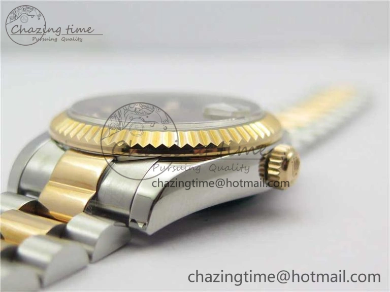 Datejust 31mm 178274 SS RG GSF Best Edition Brown Crystal Markers Dial on SS RG President Bracelet SEIKO NH05A