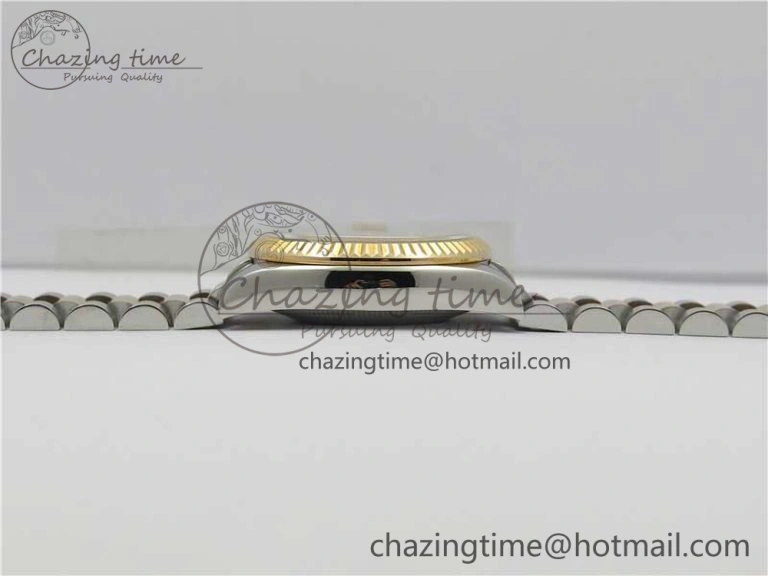 Datejust 31mm 178274 SS RG GSF Best Edition Brown Crystal Markers Dial on SS RG President Bracelet SEIKO NH05A