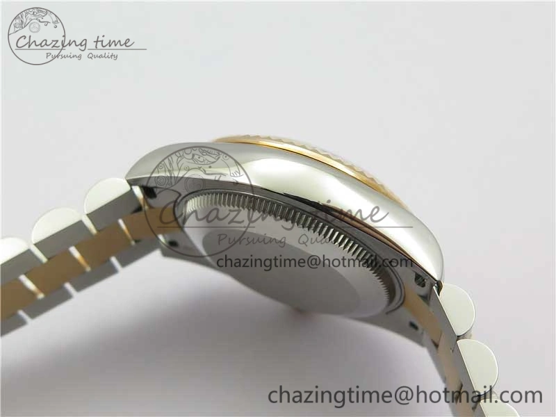 Datejust 31mm 178274 SS RG GSF Best Edition Pink Crystal Markers Dial on SS RG President Bracelet SEIKO NH05A