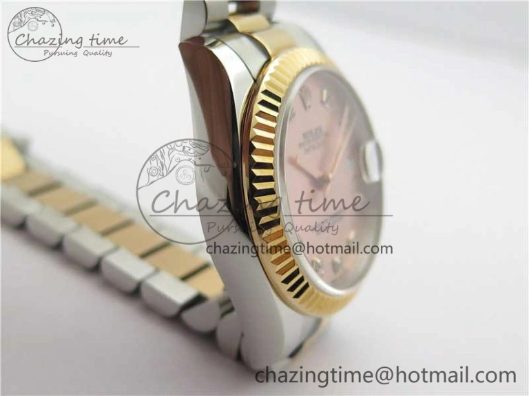 Datejust 31mm 178274 SS RG GSF Best Edition Pink Crystal Markers Dial on SS RG President Bracelet SEIKO NH05A
