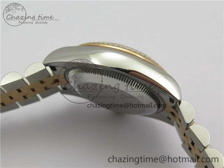 Datejust 31mm 178274 SS RG GSF Best Edition Pink MOP Crystal Markers Dial on SS RG Jubilee Bracelet SEIKO NH05A