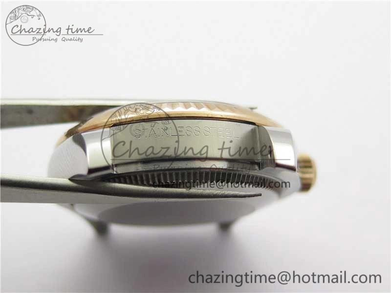 Datejust 31mm 178274 SS RG GSF Best Edition Pink MOP Crystal Markers Dial on SS RG Jubilee Bracelet SEIKO NH05A