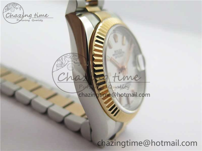 Datejust 31mm 178274 SS RG GSF Best Edition Silver Stick Markers Dial on SS RG President Bracelet SEIKO NH05A