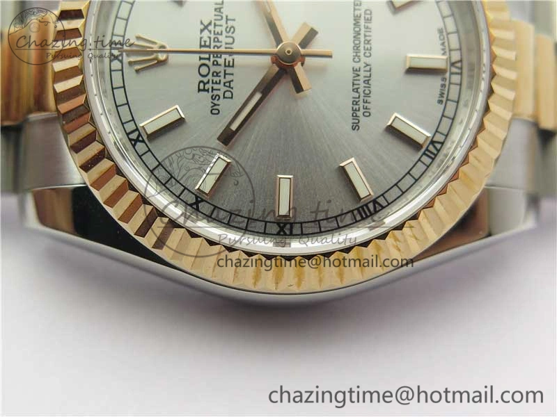 Datejust 31mm 178274 SS RG GSF Best Edition Silver Stick Markers Dial on SS RG President Bracelet SEIKO NH05A