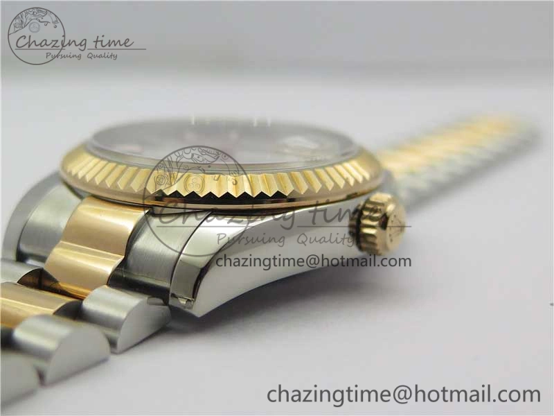Datejust 31mm 178274 SS RG GSF Best Edition Silver Stick Markers Dial on SS RG President Bracelet SEIKO NH05A