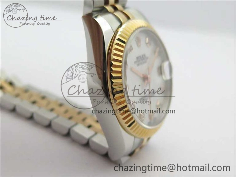 Datejust 31mm 178274 SS RG GSF Best Edition White MOP Crystal Markers Dial on SS RG Jubilee Bracelet SEIKO NH05A
