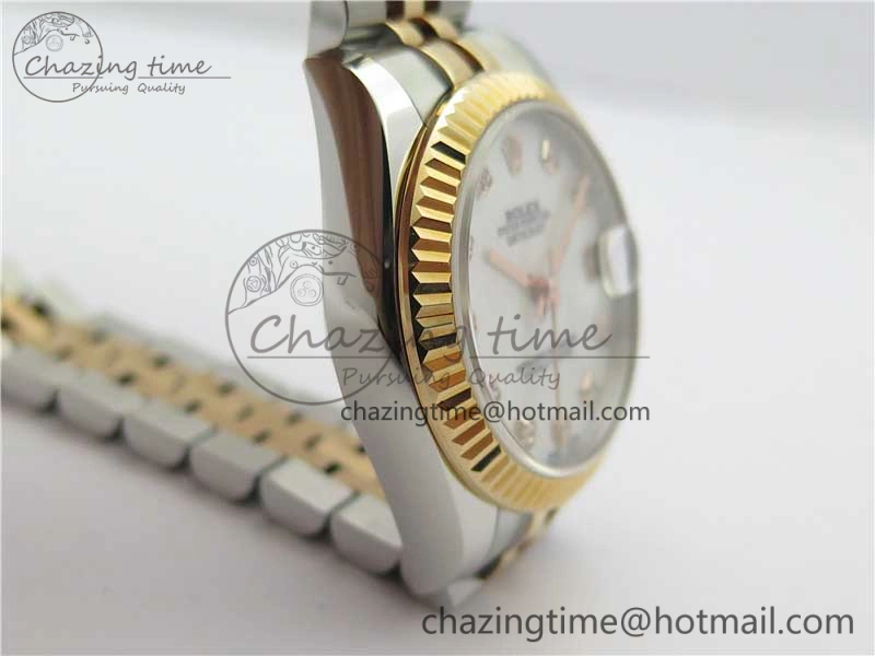 Datejust 31mm 178274 SS RG GSF Best Edition White MOP Crystal Markers Dial on SS RG Jubilee Bracelet SEIKO NH05A