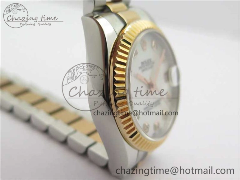 Datejust 31mm 178274 SS RG GSF Best Edition White MOP Crystal Markers Dial on SS RG President Bracelet SEIKO NH05A