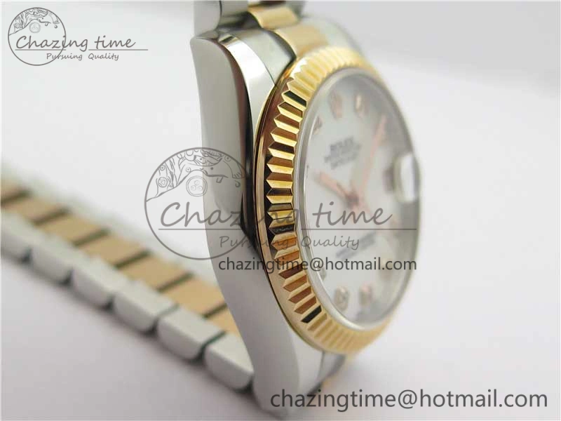 Datejust 31mm 178274 SS RG GSF Best Edition White MOP Crystal Markers Dial on SS RG President Bracelet SEIKO NH05A