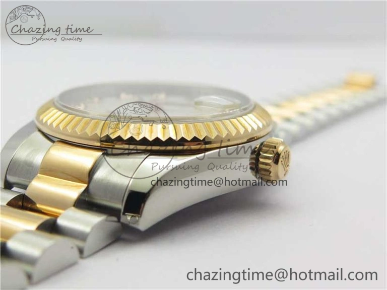 Datejust 31mm 178274 SS RG GSF Best Edition White MOP Crystal Markers Dial on SS RG President Bracelet SEIKO NH05A