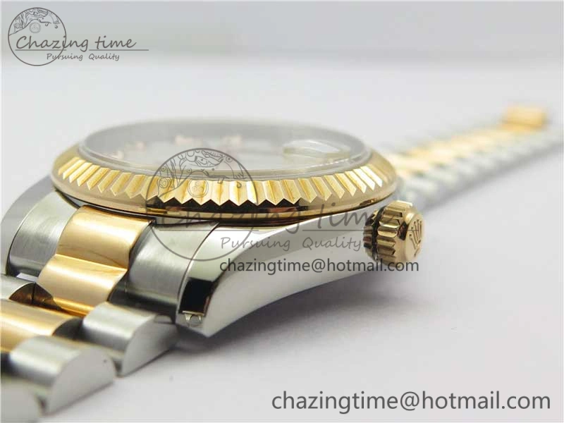 Datejust 31mm 178274 SS RG GSF Best Edition White MOP Crystal Markers Dial on SS RG President Bracelet SEIKO NH05A