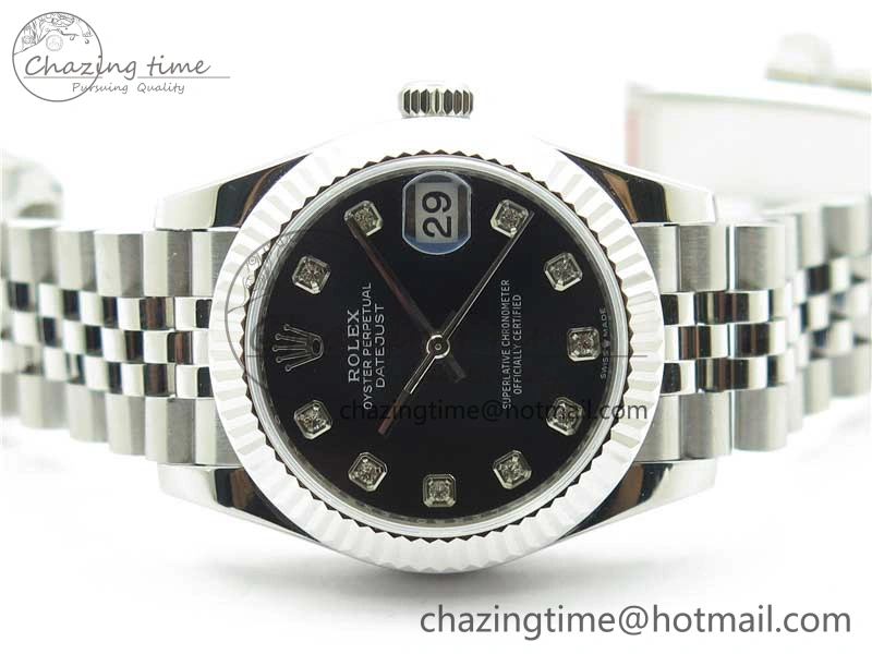 Datejust 31mm 278271 SS BP Maker Best Edition Black Crystal Dial on Jubilee Bracelet
