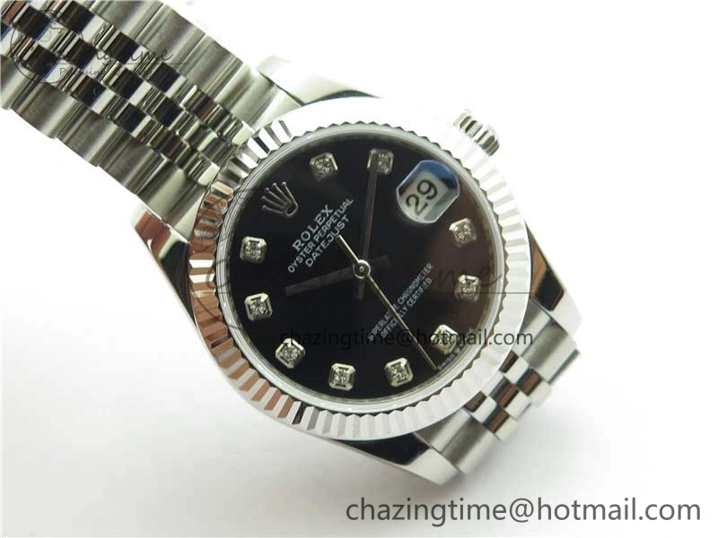 Datejust 31mm 278271 SS BP Maker Best Edition Black Crystal Dial on Jubilee Bracelet