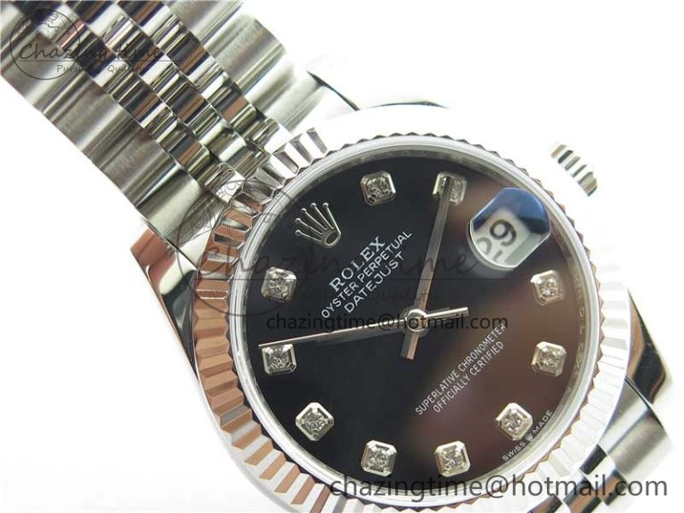 Datejust 31mm 278271 SS BP Maker Best Edition Black Crystal Dial on Jubilee Bracelet
