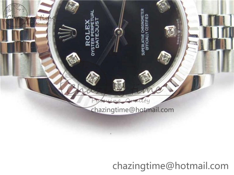 Datejust 31mm 278271 SS BP Maker Best Edition Black Crystal Dial on Jubilee Bracelet
