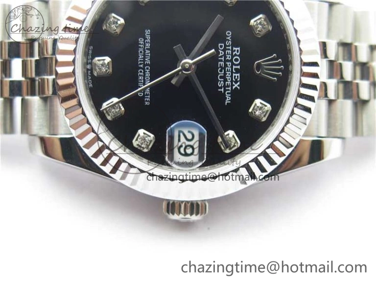 Datejust 31mm 278271 SS BP Maker Best Edition Black Crystal Dial on Jubilee Bracelet