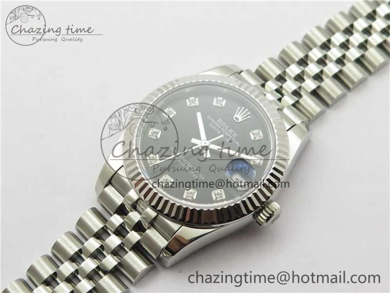 Datejust 31mm 278271 SS BP Maker Best Edition Black Crystal Dial on Jubilee Bracelet