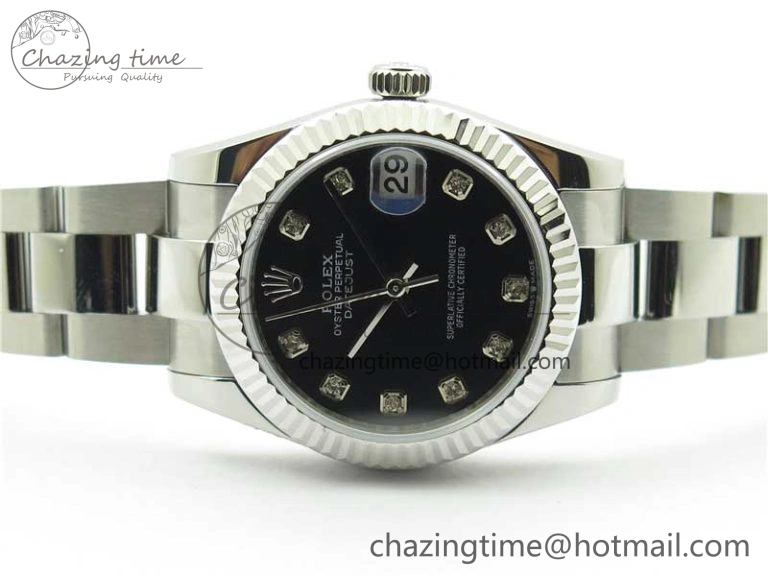 Datejust 31mm 278271 SS BP Maker Best Edition Black Crystal Dial on Oyster Bracelet