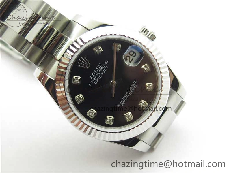 Datejust 31mm 278271 SS BP Maker Best Edition Black Crystal Dial on Oyster Bracelet