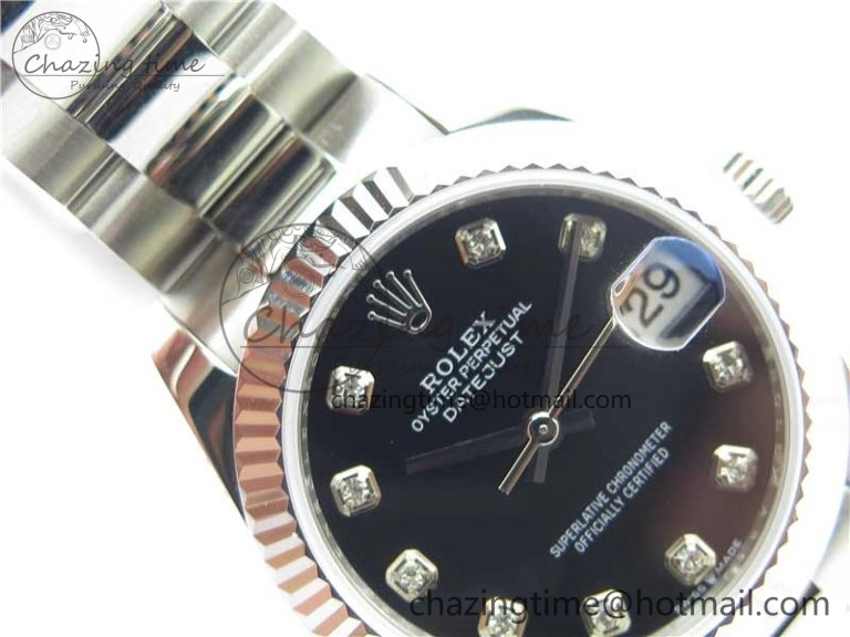 Datejust 31mm 278271 SS BP Maker Best Edition Black Crystal Dial on Oyster Bracelet
